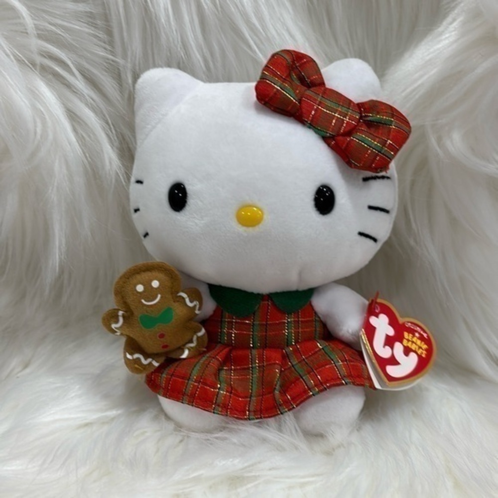 NWT COLLECTIBLE TY HELLO KITTY Christmas gingerbread plush holiday